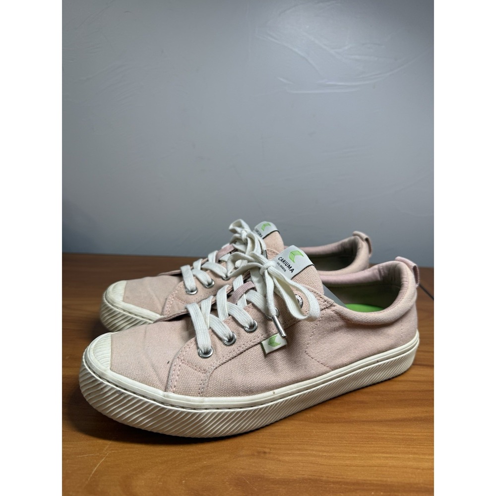 Cariuma OCA Low Shoes Women's 8.5 Rose Pink Organic Cotton Canvas Sneakers